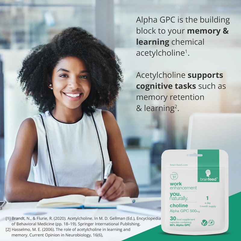 Alpha GPC Capsules (60) | 1-a-Day | 99.7%* Alpha-GPC Choline