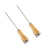 2-Pack Stainless Steel Ice Pick Tool with Wooden Handle -