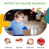3848 Children's Wooden Marching Drum with Carry Strap and 2