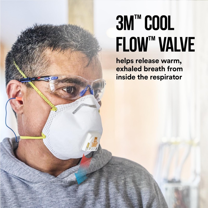 3M N95 Respirator 8511, 10 Pack, NIOSH-APPROVED N95, Features 3M