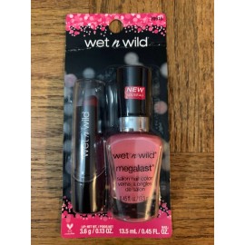 Wet N Wild Lipstick + Nail Polish Set Pink/Red