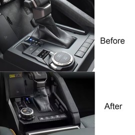 Tocatus Center Console Gear Shift Panel Cover Trim for 2024 2025 2026 Toyota Tacoma Accessories, ABS Carbon Fiber 1PC