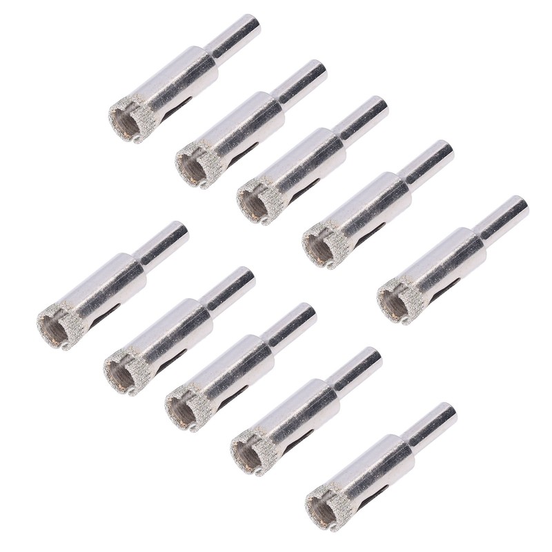10Pcs Glass Drill Bit 12mm High Torsion Stable Fine Workmanship