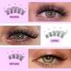 VEYESBEAUTY Lash Clusters Kit Individual Eyelash Extensions Thin & Invisible