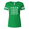 J-E-T-S JetsJetsJets Ladies Womens V-Neck Football Jersey T-Shirt (as1, Alpha,