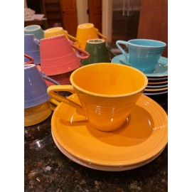 HARLEQUIN TEACUP, SAUCER & CUPS RETIRED COLORS MIX AND MATCH