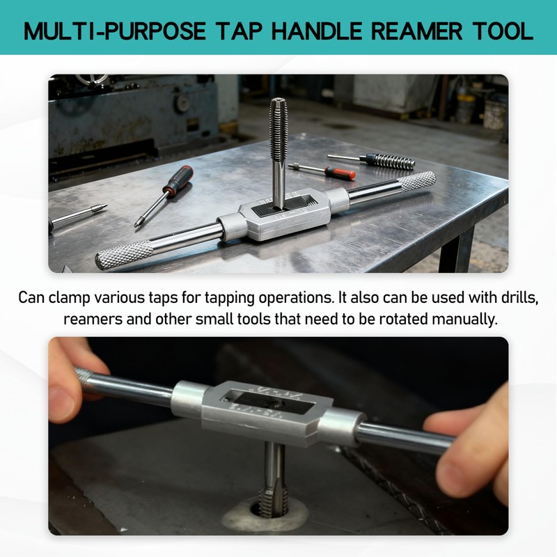 CHNPLUM M6-M20 Adjustable Tap Wrench Handle 1/4"-3/4" Taps Holder Tapping