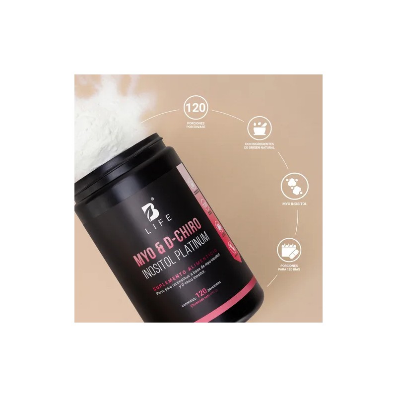 Myo & D-chiro Inositol Platinum 492g Ratio 40:1 B Life