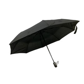 plastific Unisex Travel Umbrella, Stormproof Windproof Automatic Folding Umbrella, with Ergonomic Handle, Lightweight Umbrella with Cover (Full Black - Automatic)