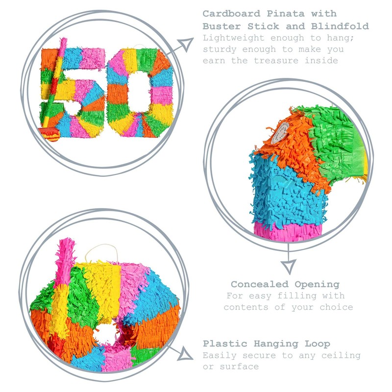 Fax Potato Pinata Set with Stick & Blindfold - 50th