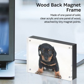 Black Wood Back Magnet Frame by Canetti-4x6 inch
