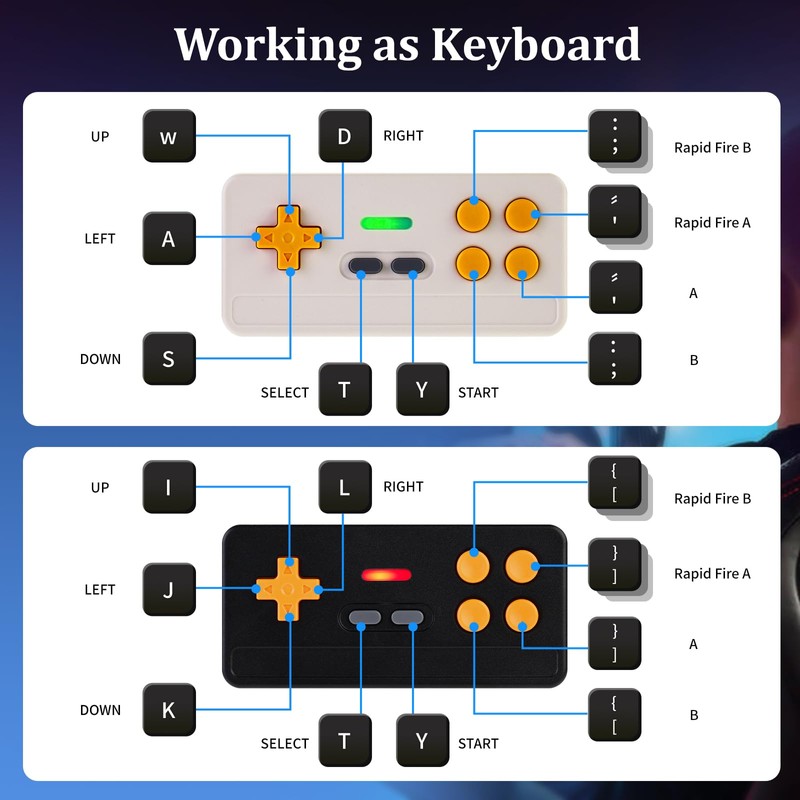 BFTDjanus Wireless Controller Mini Controller for Retro Games - Vintage