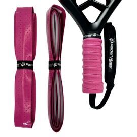Padel Vibes® BOLD ComfortMax™ Overgrip | Perforated, Ergonomic Overgrips for Padel, Tennis, Badminton, Squash, Racketball | Sweat-Absorbing, Anti-Slip, Durable (3, Dusty Rose)