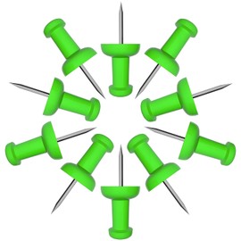 VAPKER 120 Pcs Solid Green Thumbtacks, Larger Size, Plastic Head with Steel Tip for Bulletin Board