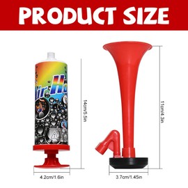 SKIKHN 3 Pcs Air Horn,Super Loud Handheld Air Horn,Football Horns,Handheld Airs Pressure Horns, for Football, Boating, Sports Events, Birthday Parties,Cheer,Extra Loud Sound Noise Maker Red