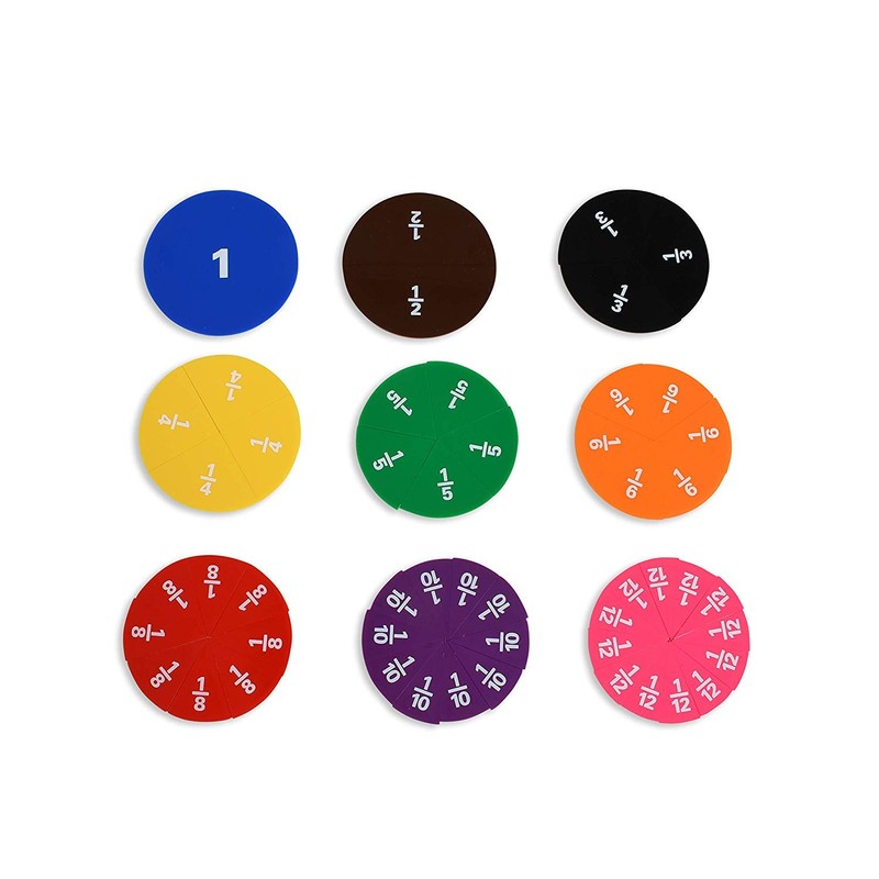 EDX 53851 Printed Fraction Circle, 87 mm Diameter (Pack of