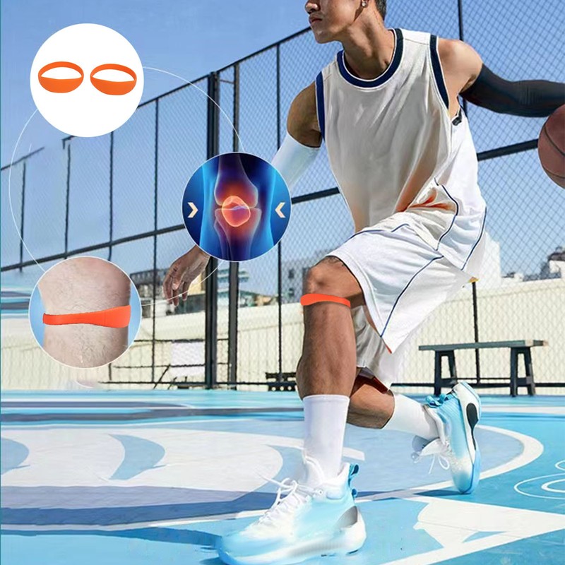 2PCS Patella Knee Support Strap Silicone Patella Tendon Stabilizer Band