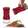 Red Salt and Pepper Shakers with Adjustable Pour Hole, NEODACO
