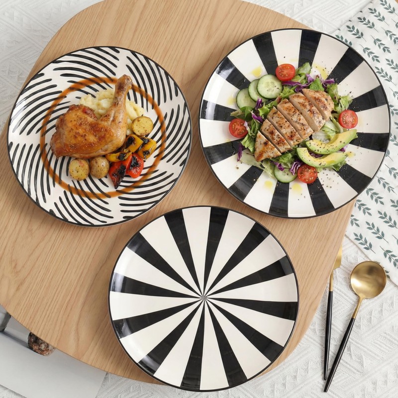 AHX Dinner Plates Ceramic Plate Set - 10 Inch Large