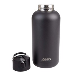 Oasis Ceramic Lined Stainless Steel Triple Wall Insulated "Moda" Drink Bottle 1.5L - Black
