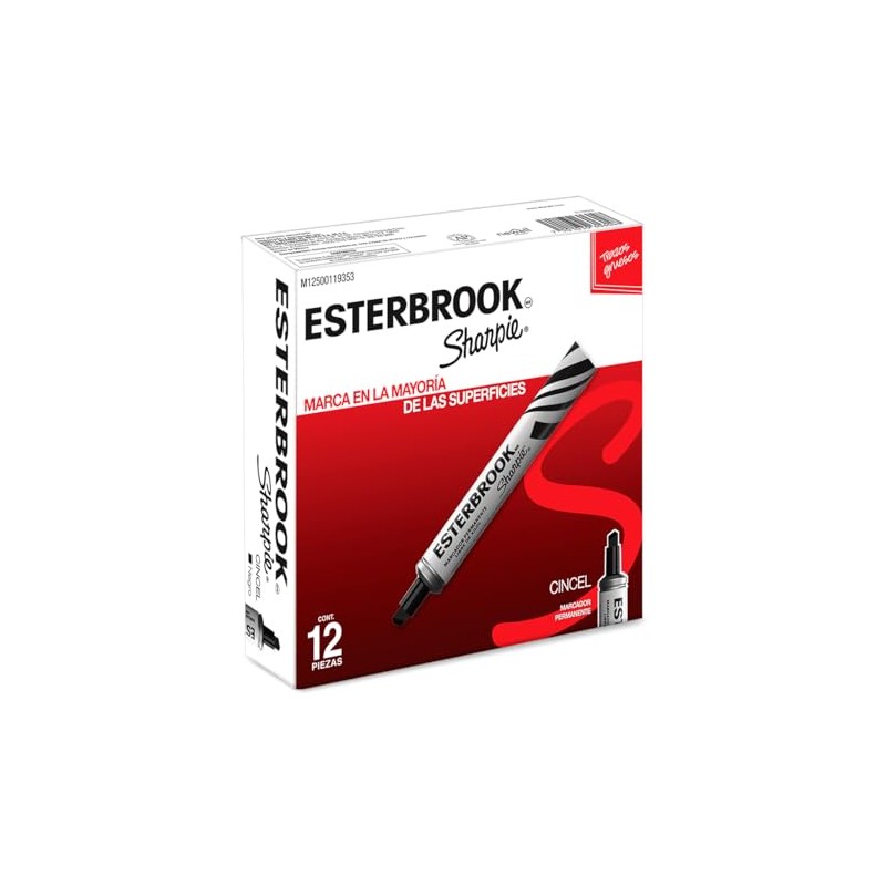 Sharpie Esterbrook Marcador Permanente | 12 piezas | Con Punta