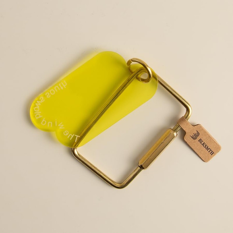 BLKSMTH Decorative Key Hook, 2.8 Inch Yellow Acrylic Cloud Design