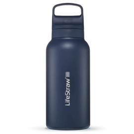 LifeStraw Go 2.0 Stainless Steel Water Filter Bottle 700ml, Aegean Sea