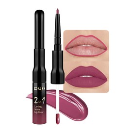 evpct 1Pcs Mauve Neutral Lip Stain Paint Matte Lip Liner and Lipstick Set Long Lasting Smudge Proof labiales matte mate larga duracion listip 24 hours a prueba de agua mate 24 horas originales,28#