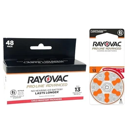Rayovac Proline Advanced Hearing Aid Batteries | Size 13 | World's Longest Lasting Battery | Child-Resistant Packaging (48)