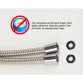 Purelux Shower Hose, 60 Inches Universal Handheld Showerhead Hose Made of Stainless Steel, Polished Chrome Finish