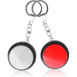 Recordable Talking Button with , 20s Voice Recording Time Sound Button Answer Buzzers Funny Buttons Record Your Own Words Also  for  Pack of 2 - White and Black ( Included) - Color: White and Red