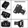Decobasics 1/2" Overlay Semi Partial Wrap Around Kitchen Cabinet Hinges