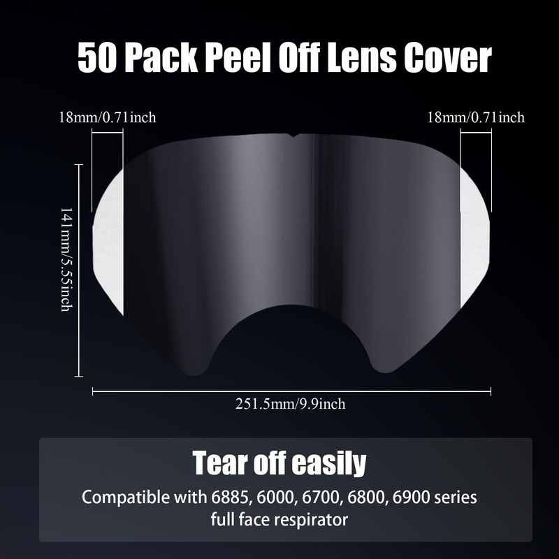 Frienda 50 Pcs Peel off Lens Cover Shield Respirator Mask