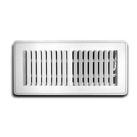 Truaire C150MWT 04X08(Duct Opening Measurements) Floor Supply Grille 4-Inch by 8-Inch Floor Register, White