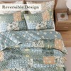 Quilts Queen Size-3 Pieces Soft Queen Bedspread Floral Patchwork Quilt