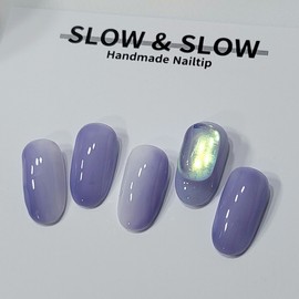 [Sl&Sl Nail Tips]Ice Nails - Short Oval / [슬앤슬네일팁]얼음네일 - 숏오발