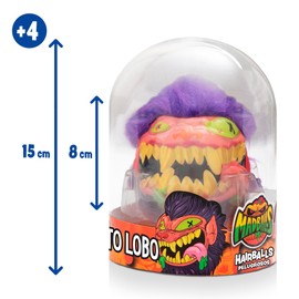 Bizak Madballs 64432950-1 Monster Balls with Hair and Squishme Texture, Wolf Saddle, 6 Designs to Collect, from 4 Years