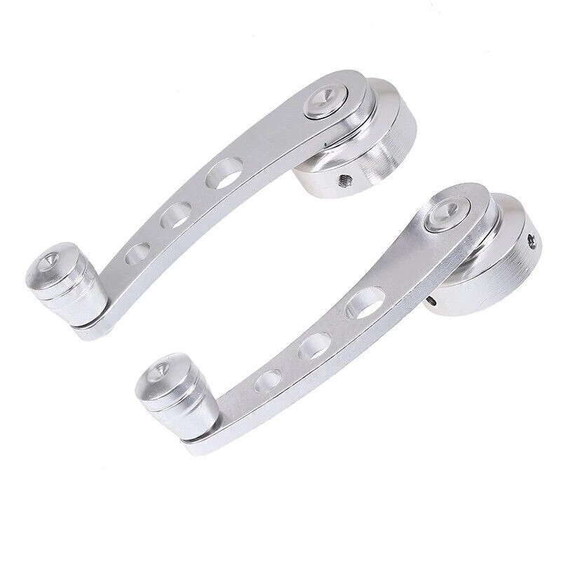 2x Billet Aluminum Window Crank Handle Chrome For Hot Rod