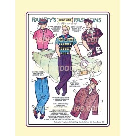 Forget-me-Not Publishing SIX "KATY'S GUYS" Art Prints 1950s Restored Archival Frameable #3072