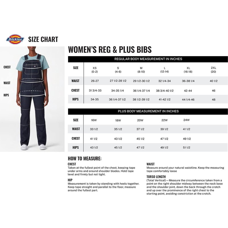 Dickies Women's Duck Double Front Bib Overalls, Rinsed Black, L