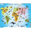 Larsen A34 Animals of the World Swedish Edition Frame Puzzle