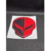 Corvette C8 Jake Skull Fender Badge 3D Domed Emblem Carbon