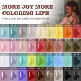 Arte Clavo 36Pcs Fall Gel Nail Polish Set-Pink Purple Green Black Gel Polish Set Glitter Gold Soak Off Gel Nail Kit Gift for Women AC3601…