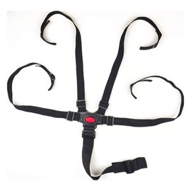5 Point Harness Seat Belt，Adjustable Baby Seat Belt Full Protection Security Harness Seatbelt for High Chair and Pushchair Black