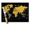 Global Walkabout Scratch Off Map with Flags background – Deluxe