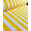 Yellow White Striped Fabric - Stripes Curtain Upholstery Material 140cm