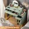 Vanity Desk with 4 Storage Drawers - Modern Makeup Vanity