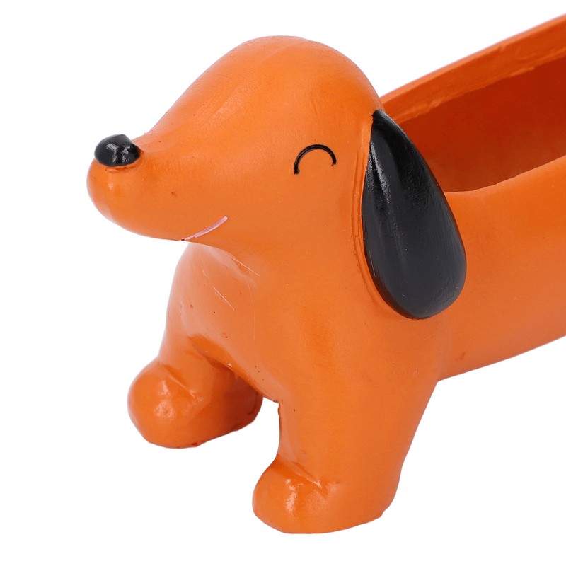 Dachshund Succulent Pot Adorable Efficient Drainage Versatile Lightweight Resin Dog