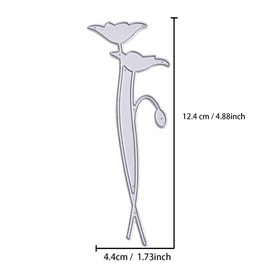 2 Pcs Flower Leaf Die Cuts，Flower Leaf Cutting Dies Cut Stencils for DIY Scrapbooking Photo Album Decorative Embossing Paper Dies for Card Making Templated