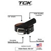 TCK Premium Leather Baseball Softball Belt (Black, 38")